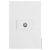 Conjunto Coaxial TV Horizontal 4x2 - RECTA BRANCO SATIN FOSCO